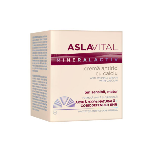 Aslavital Mineral Active Anti-Wrinkle Cream with Calcium 50ml box